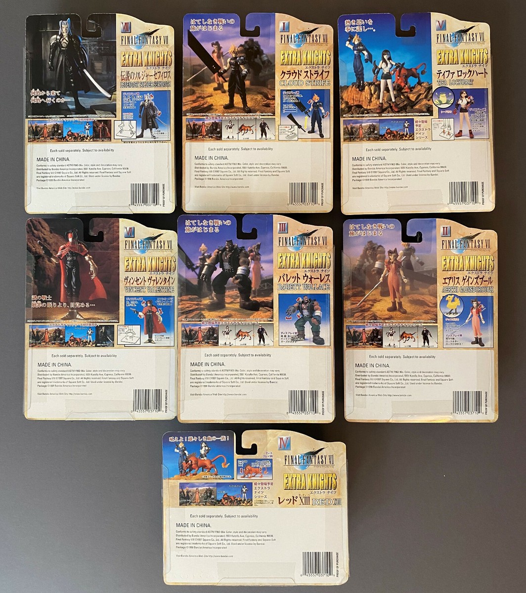 Final Fantasy Bandai 1997 VII Extra KNIGHTS FIGURES 1-7 full set