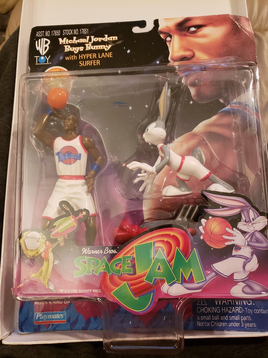 Space Jam MICHAEL JORDAN BUGS BUNNY With Hyper Lane Surfer Figures