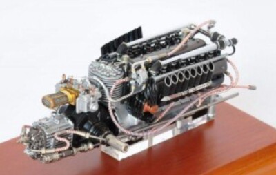 Super Rare CMC Auto Union Type C 16-Cylinder V-Engine Model 1/18