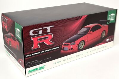 Greenlight 1/18 1999 Nissan Skyline GT-R R34 Red Underglow LED