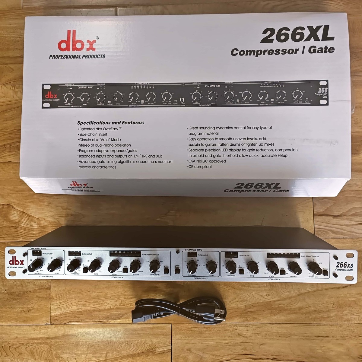 DBX 266xs Dual Channel Compressor Gate Dynamics Processor w/ Side