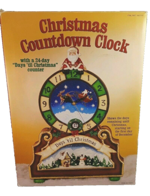 Christmas Countdown Clock 24 Days Counter Til Christmas Counter