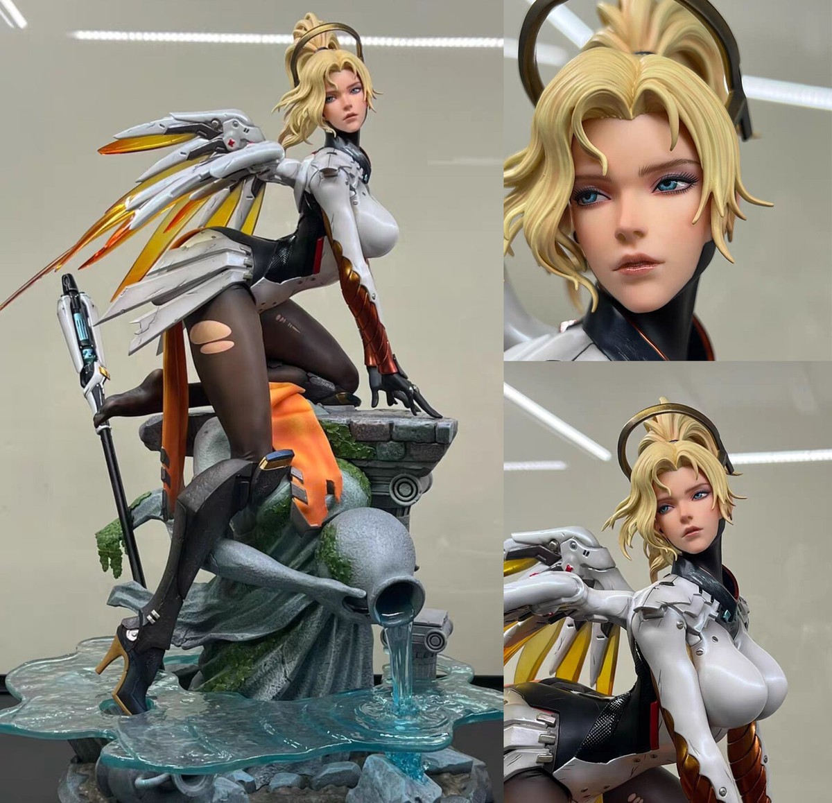 Hummingbird Studio Overwatch Mercy Angela Ziegler 19.6in. Statue