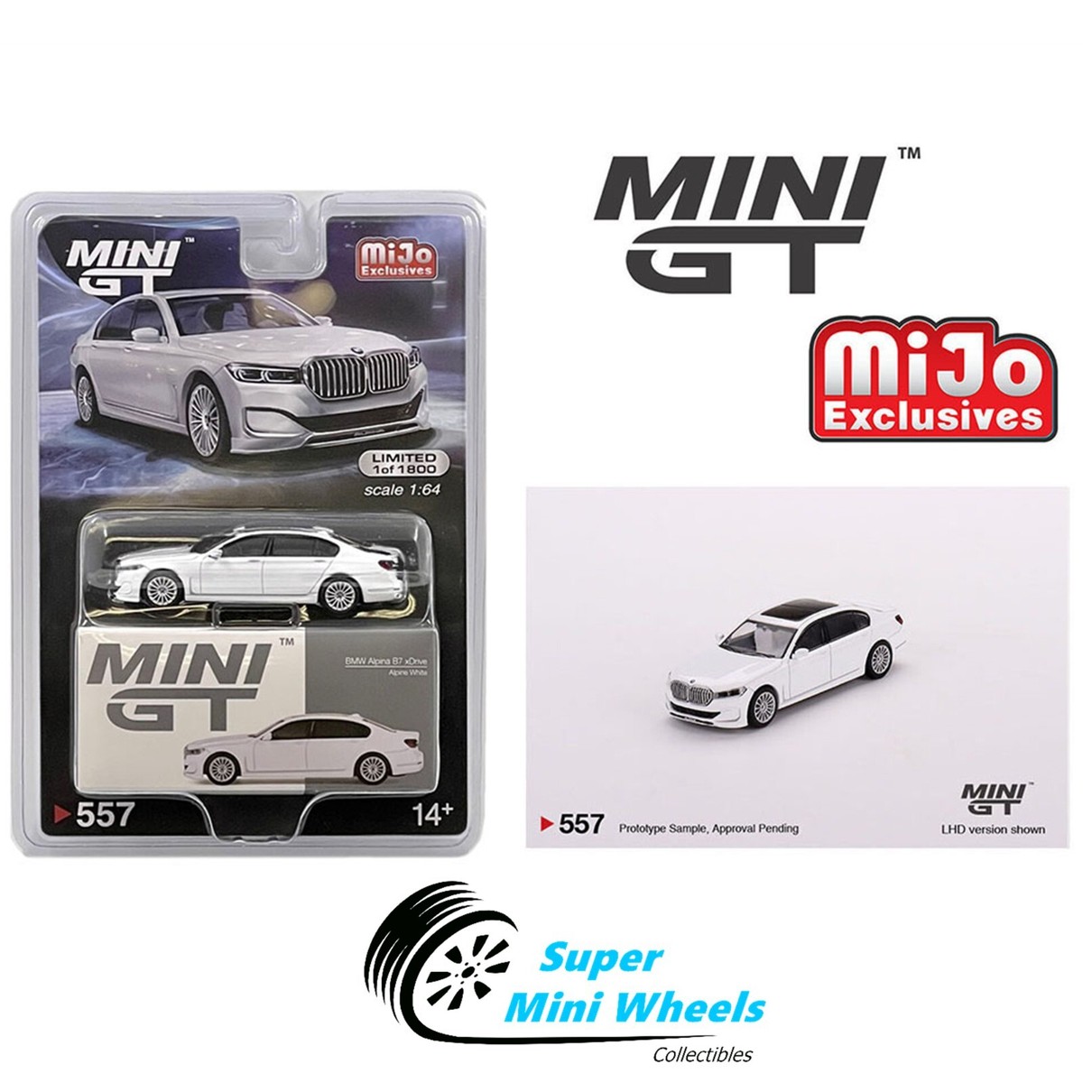 Mini GT 1:64 BMW Alpina B7 xDrive Alpine White #557 | eBay