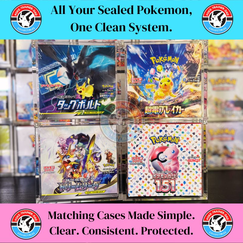 Pokemon Japanese Booster Box Acrylic Case Magnetic 151 Team Rocket