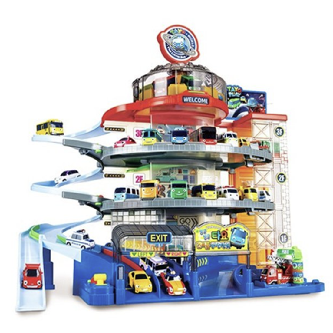 Tayo the little bus Garage Parking Control Tower Play Set Toy Kids