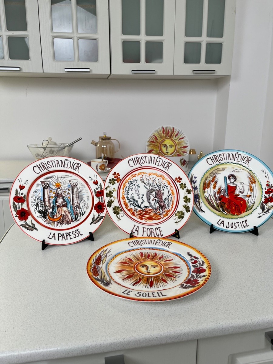 Dior plates/Dior dish/Christian Dior Set of porcelain plates CD
