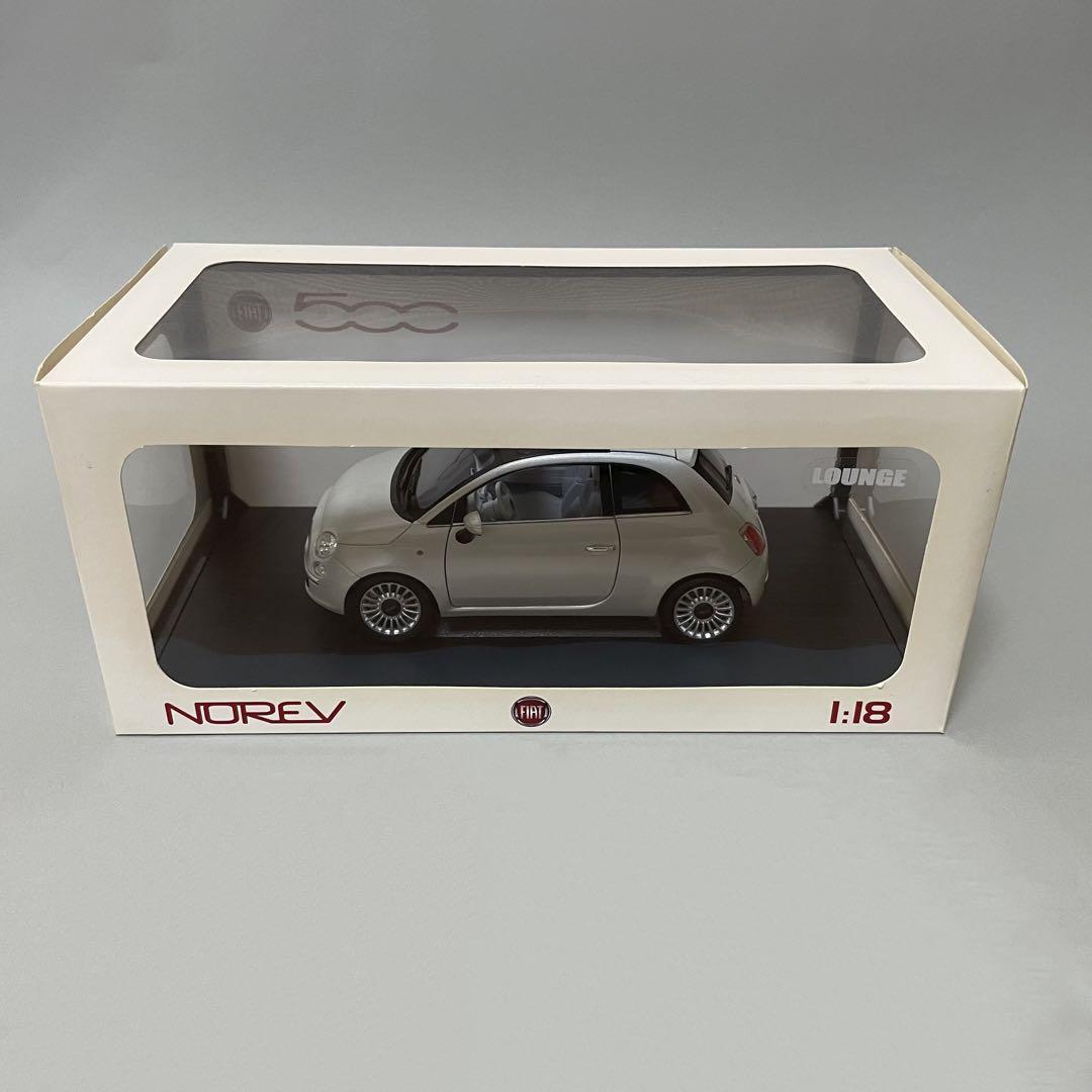 1/18 Norev Model Car Fiat 500 Lounge White Pearl | eBay