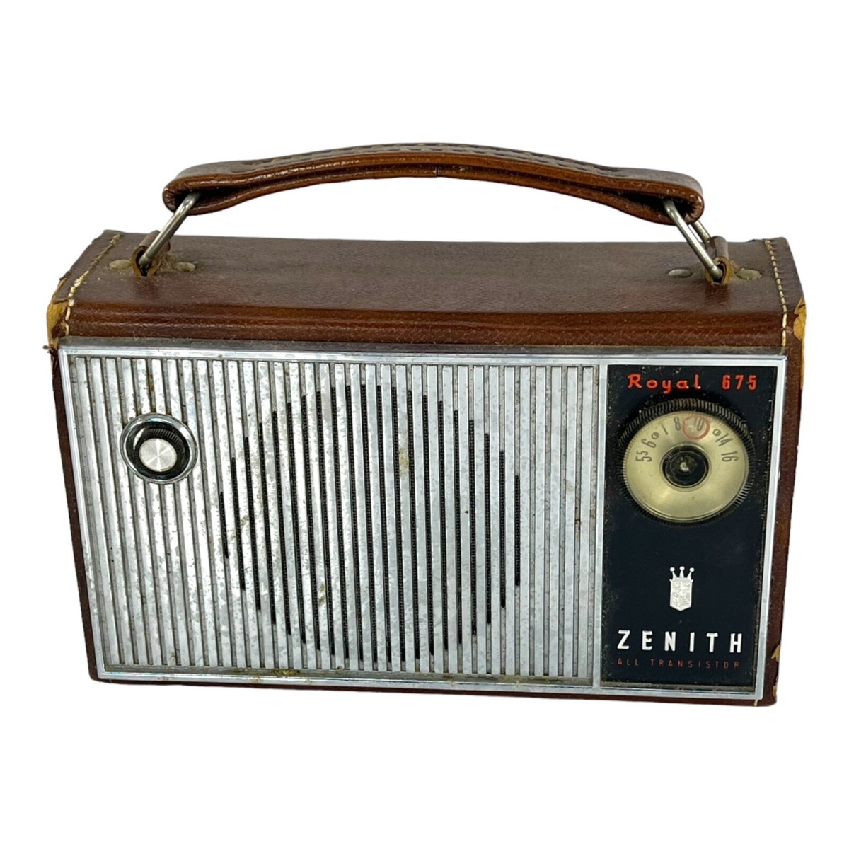 Vintage Zenith Royal 675G AM Radio With Original Ear Bud And