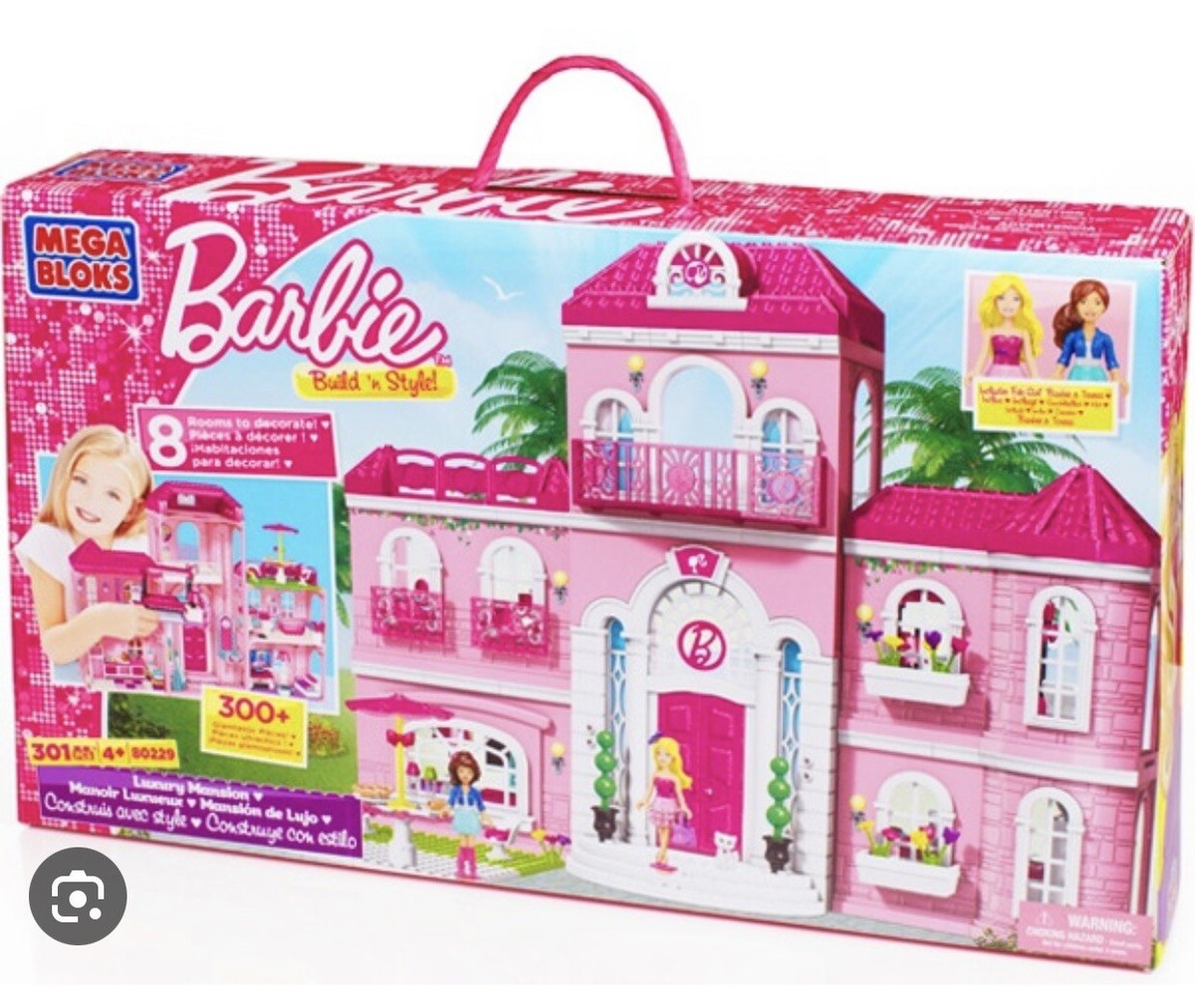 BARBIE Mega Bloks Barbie Build 'n Style Luxury Mansion Playset