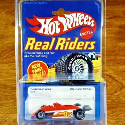 Hot Wheels Real Riders Thunderstreak Red White Malaysia 1982