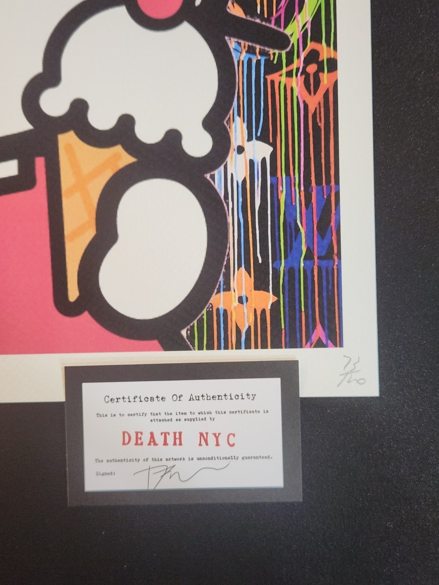 DEATH NYC Graffiti Pop Art Print Hello Kitty Rare Banksy Takashi