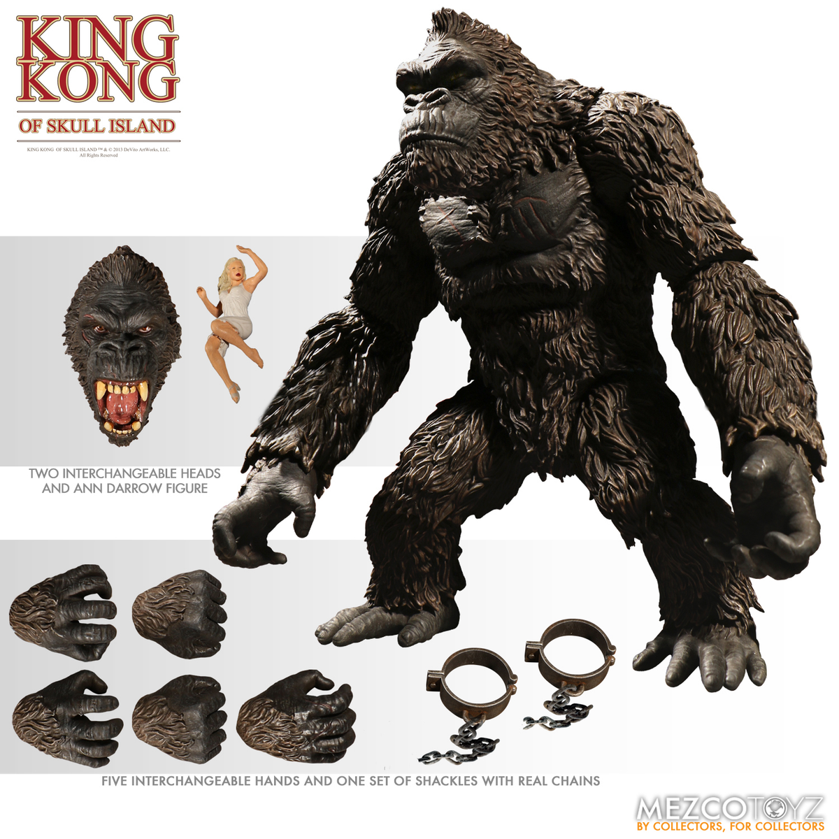 King Kong of Skull Island 7-Inch Action Figure Mezco 696198101003