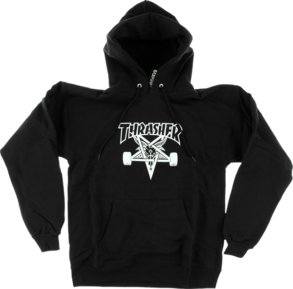 Thrasher Skategoat Pentagram Sk8 Goat Black Hoodie Hooded