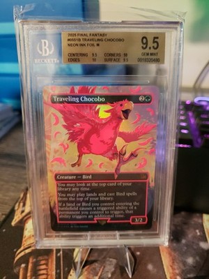 Traveling Chocobo (Borderless) (Neon Ink Pink) Final Fantasy Foil