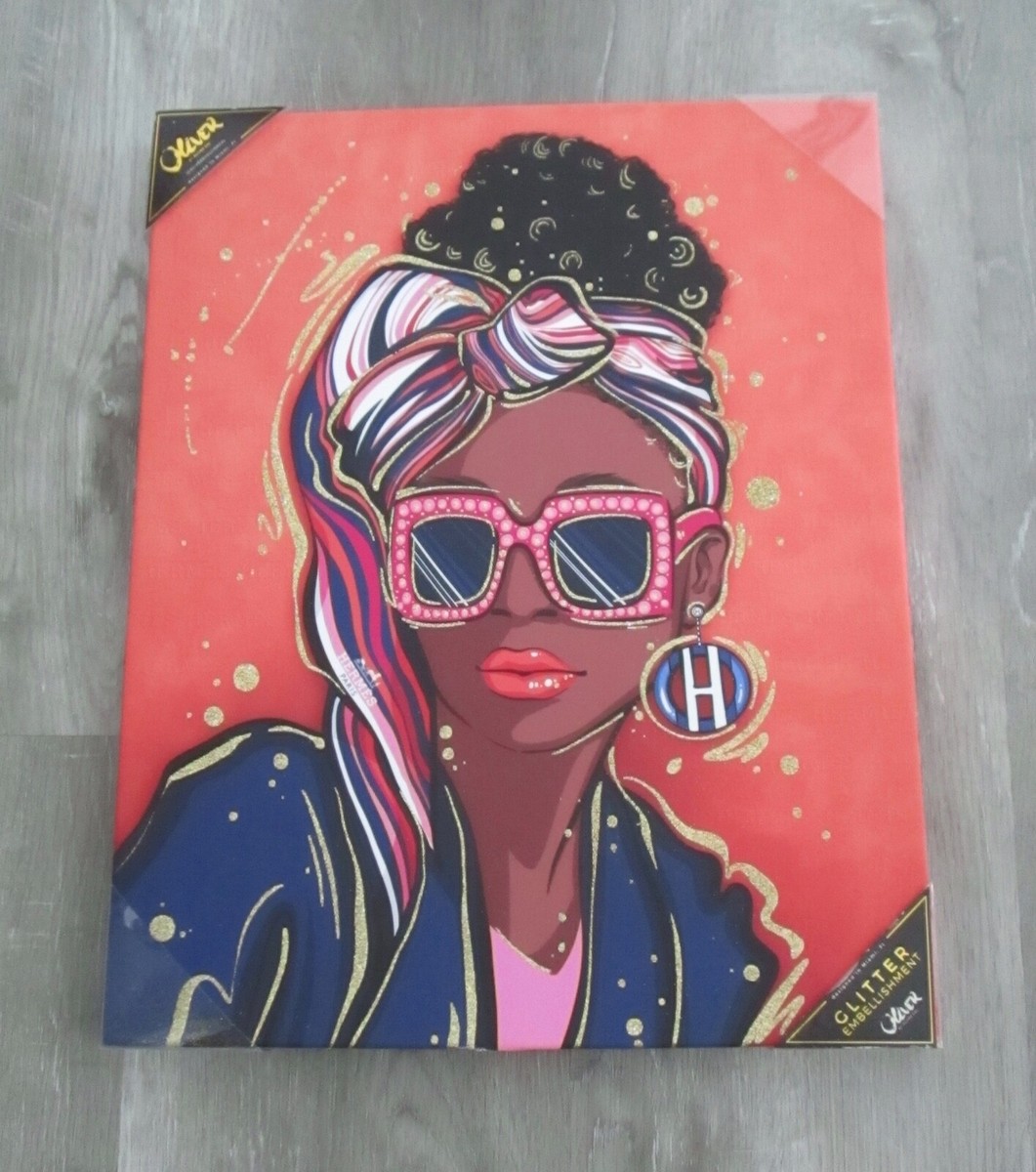 OLIVER GAL CANVAS WALL ART H HERMES GLITTER EMBELLISHMENT 16