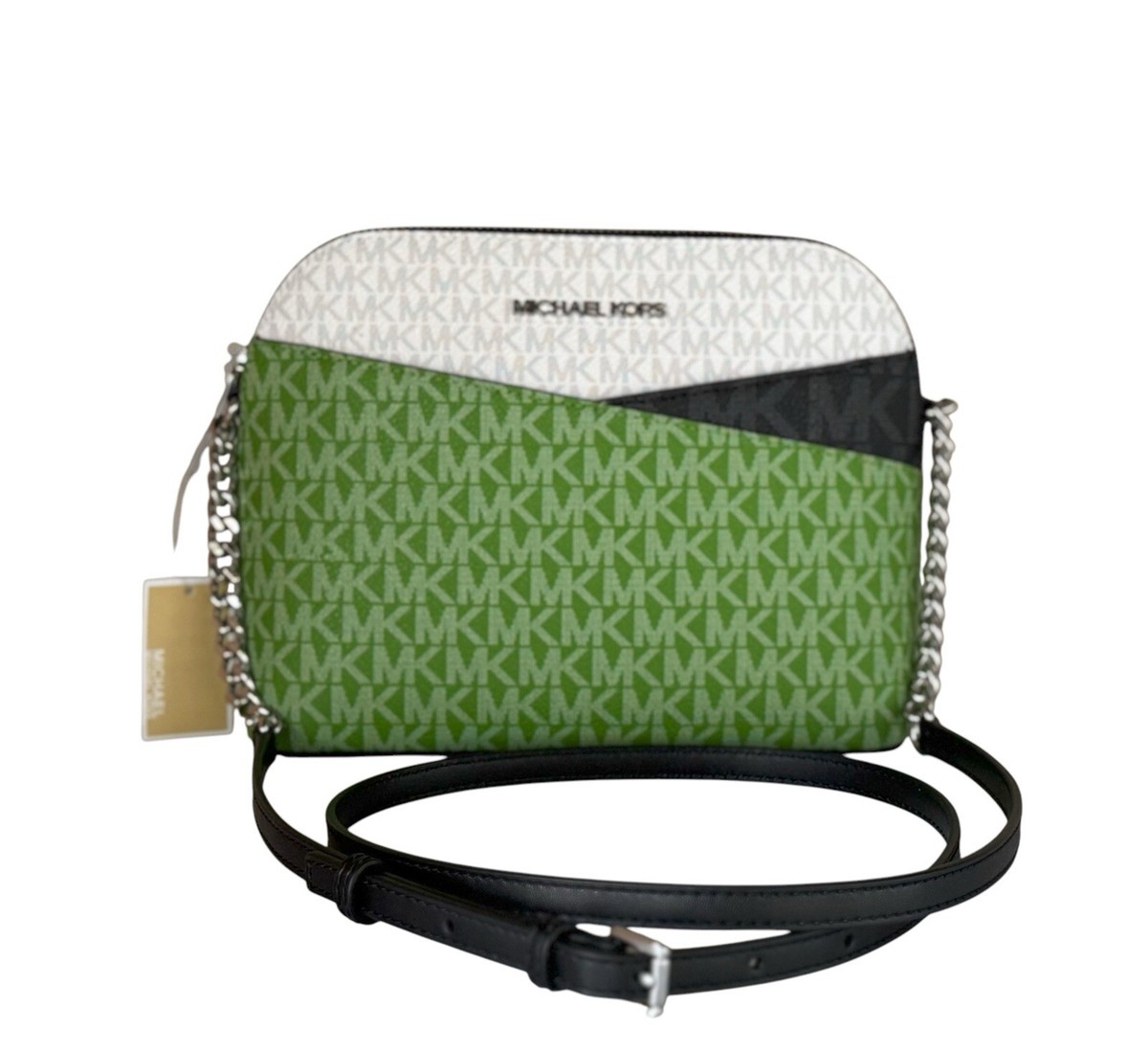 MICHAEL KORS JET SET TRAVEL DOME SHOULDER CROSSBODY BAG JUNGLE