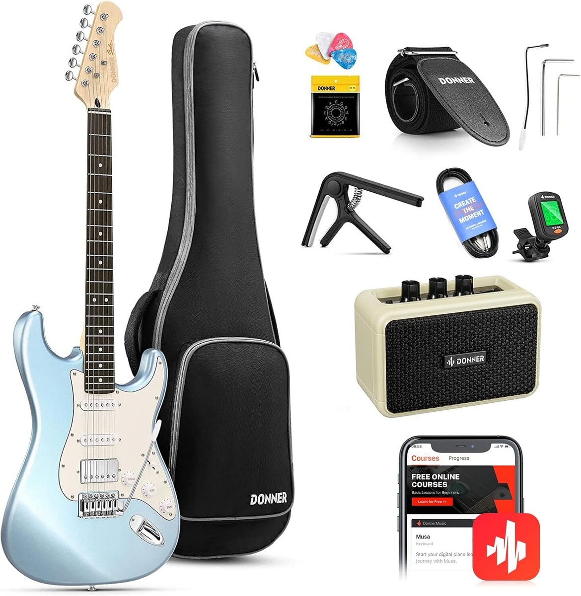 🎸 Donner DST-152 Electric Guitar With Amplifier Coil Split