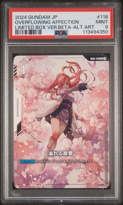 PSA 9 Gundam Card Game Overflowing Affection Ver.β GD01-118 U+