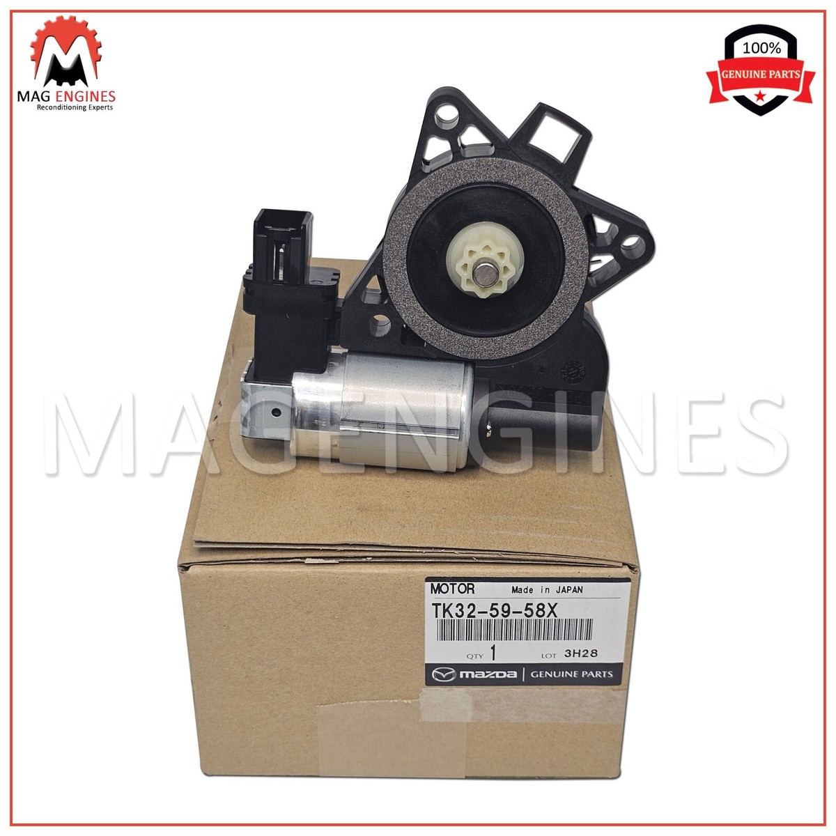 TK32-59-58X GENUINE OEM MAZDA POWER WINDOW MOTOR FRONT LH