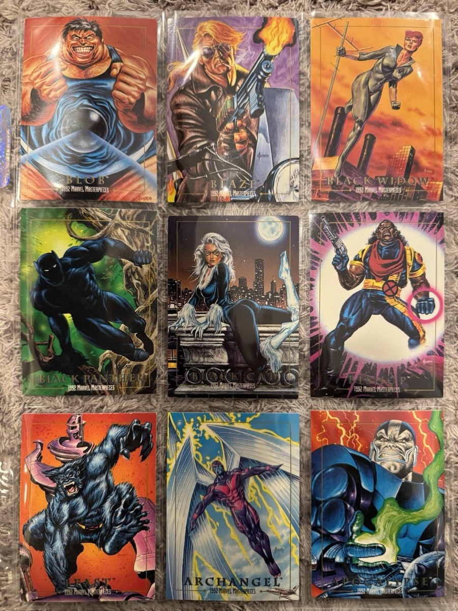 1992 Marvel Masterpieces NEAR COMPLETE 98 (of 100) BASE CARD SET