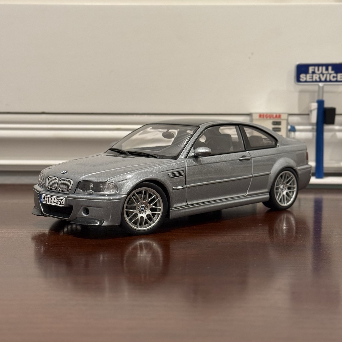 AUTOart BMW E46 M3 CSL Grey Metallic 1/18 Scale Diecast Model Car