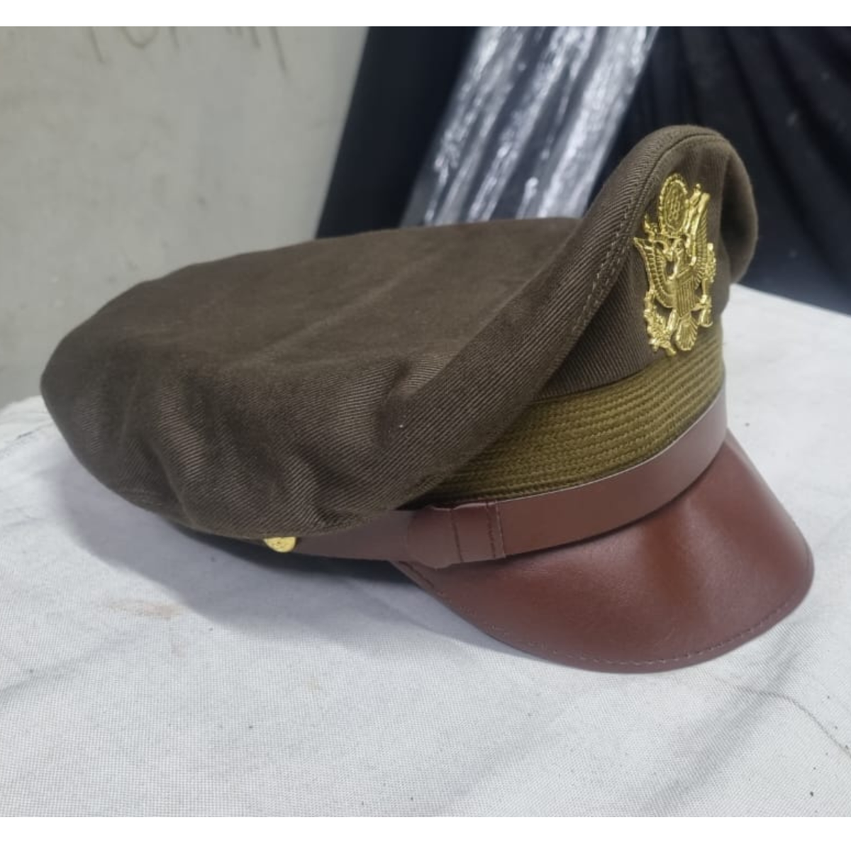 WW2 USAAF Crusher Cap – Army Air Corps Officer Pilot Visor Hat