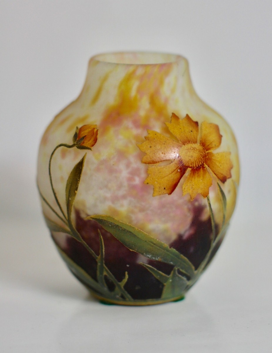 Fine Daum Nancy Cameo and Enamel Glass Vase France, circa 1910 | eBay