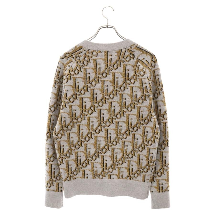 DIOR 22AW 213M233AT393 Oblique all-over print Gray Cardigans 100