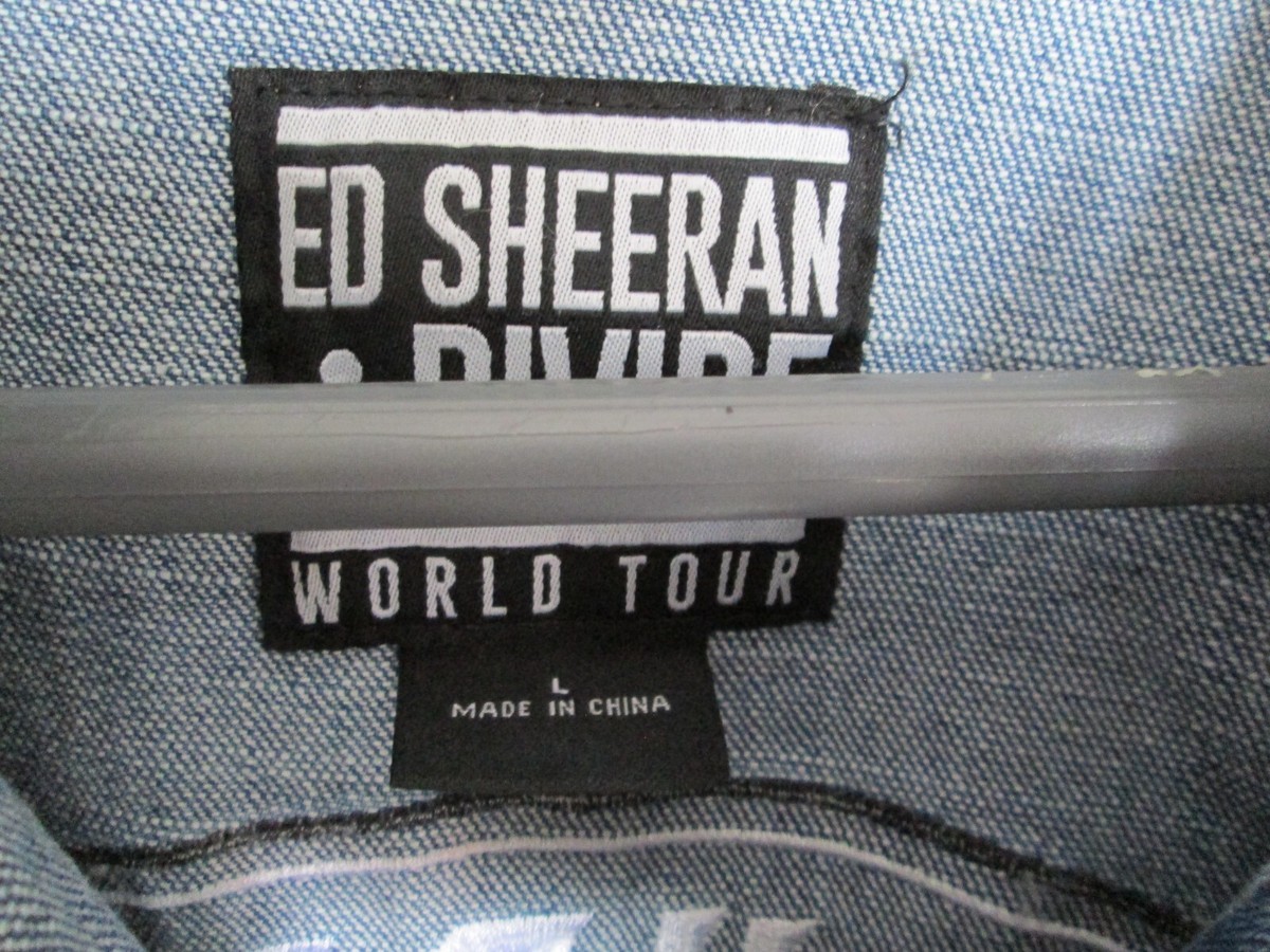 ED SHEERAN Divide Worldwide Stadium Tour Denim Button Up Jacket