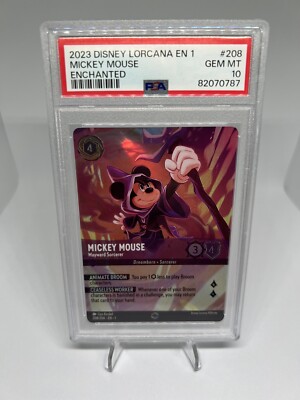 Disney Lorcana Mickey Mouse Wayward Sorcerer 208 Enchanted First