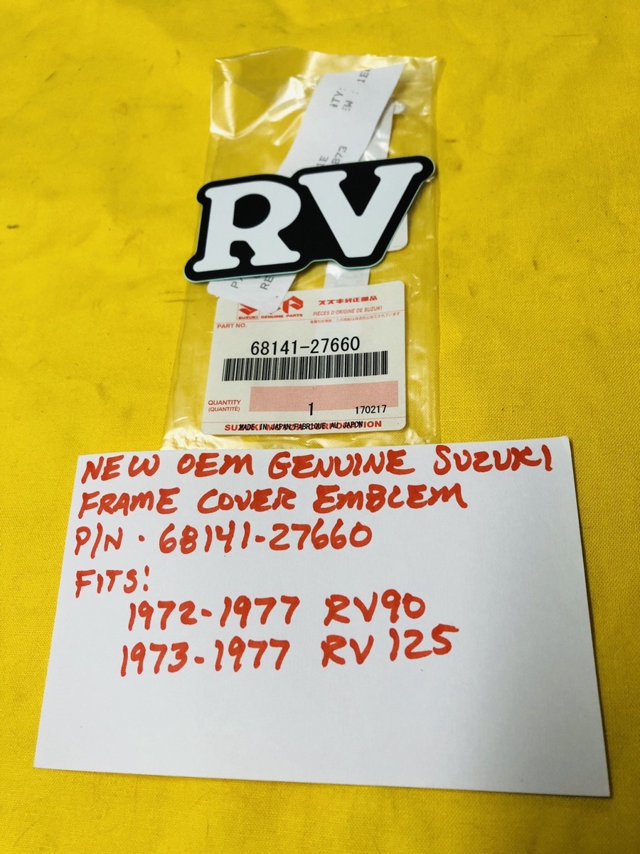 NEW OEM GENUINE SUZUKI Frame Cover Emblem(68141-27660) RV90