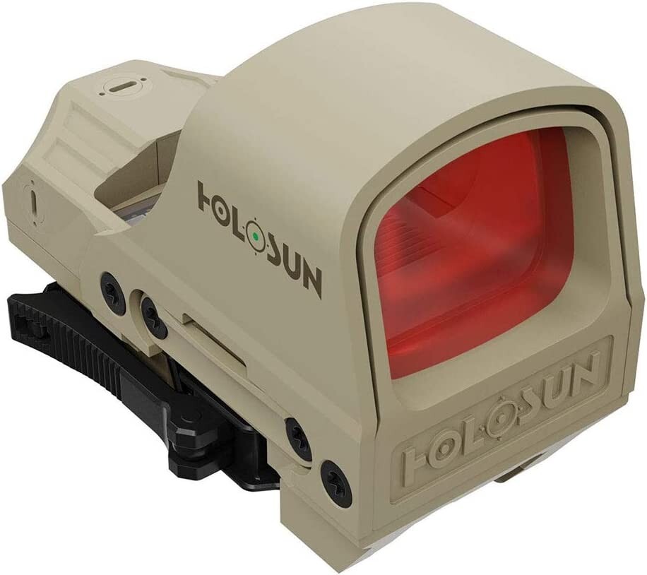 HOLOSUN HS510C-FDE-G Green Multi Reticle, Open Reflex Sight, Solar