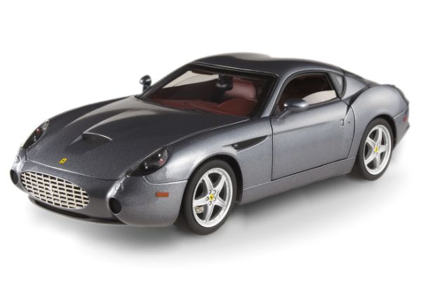 FERRARI 575 GTZ ZAGATO COUPE GRAY 1:18 HOT WHEELS ELITE BOX HAS