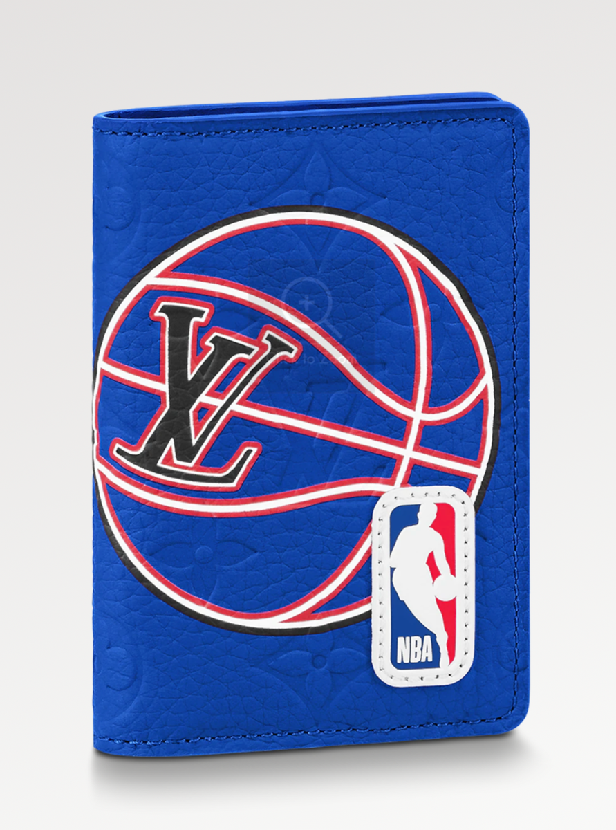 Louis Vuitton NBA Blue Taurillon Leather Monogram Logo Pocket