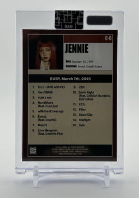 2025 BLACKPINK Jennie Kim x Complex GAS Base Trading Card QTY | eBay
