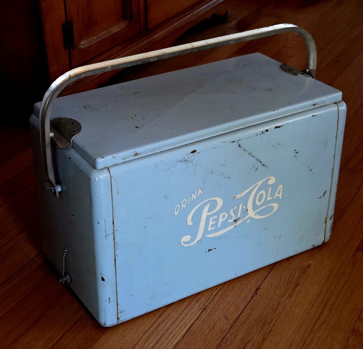 Pepsi-Cola Vintage Metal Cooler with Handle Blue | eBay