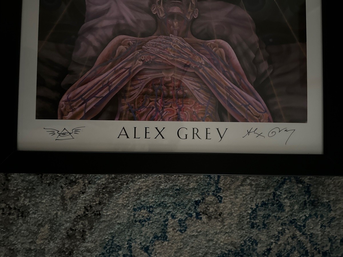 🔥 Alex Grey Dying Signed Art Poster Professionally Framed 🔥 | eBay