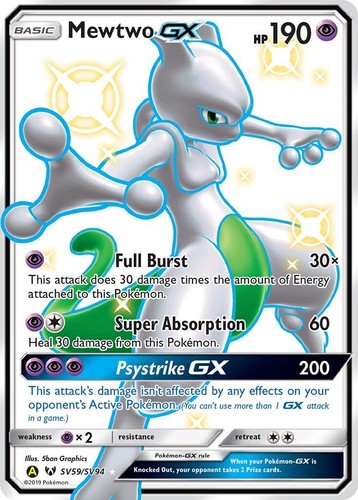 PSA 10 Gem Mint Mewtwo GX 219/150 Ultra Shiny GX Full Art SSR