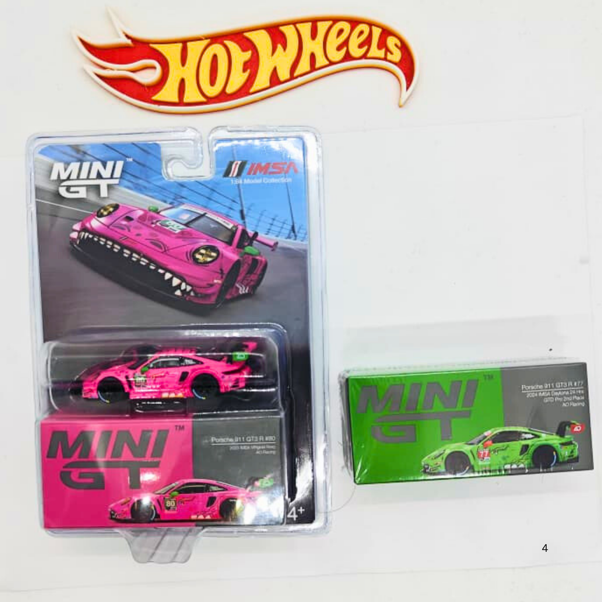 MINI GT Porsche 911 GT3 R AO Racing 2023 IMSA VIRginia ROXY