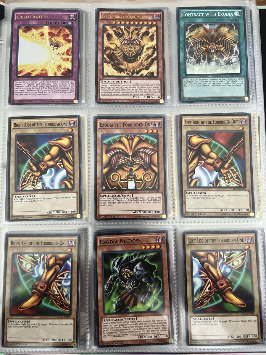ULTRA RARE Exodia The Forbidden One (5 Card Set) YGLD 1st Edition