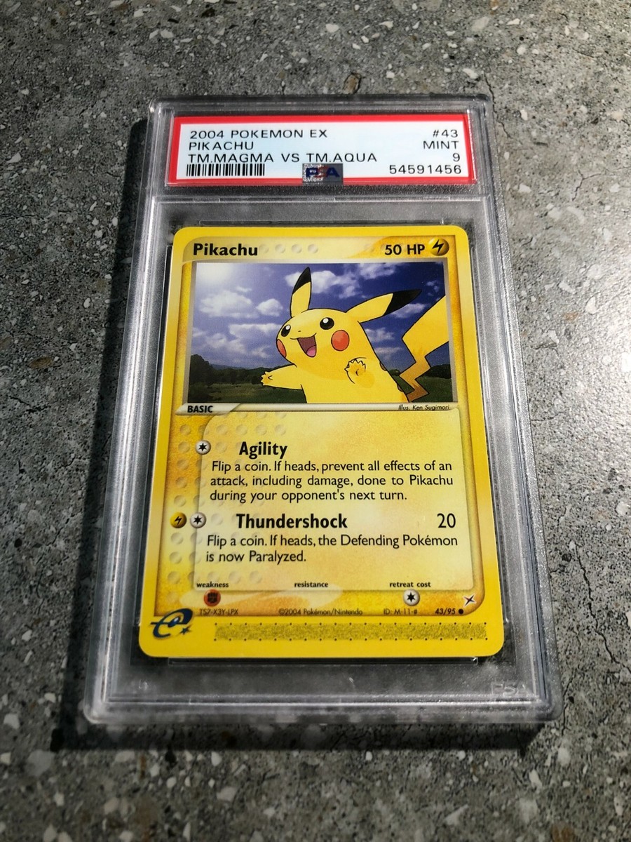 Pokemon TCG Cards Pikachu 43/95 Team Magma vs Team Aqua PSA 9 MINT