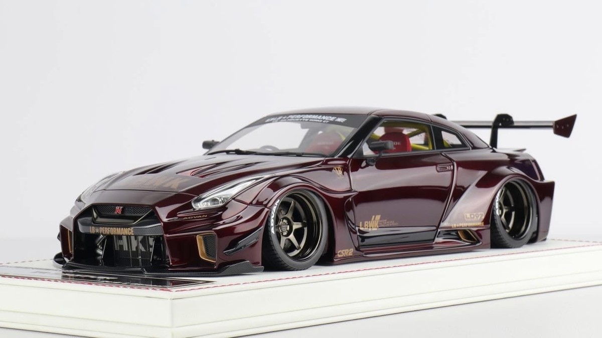 Nissan R35 GT-RR LBWK (Wine Red) [Davis & Giovanni] 1/18 scale | eBay