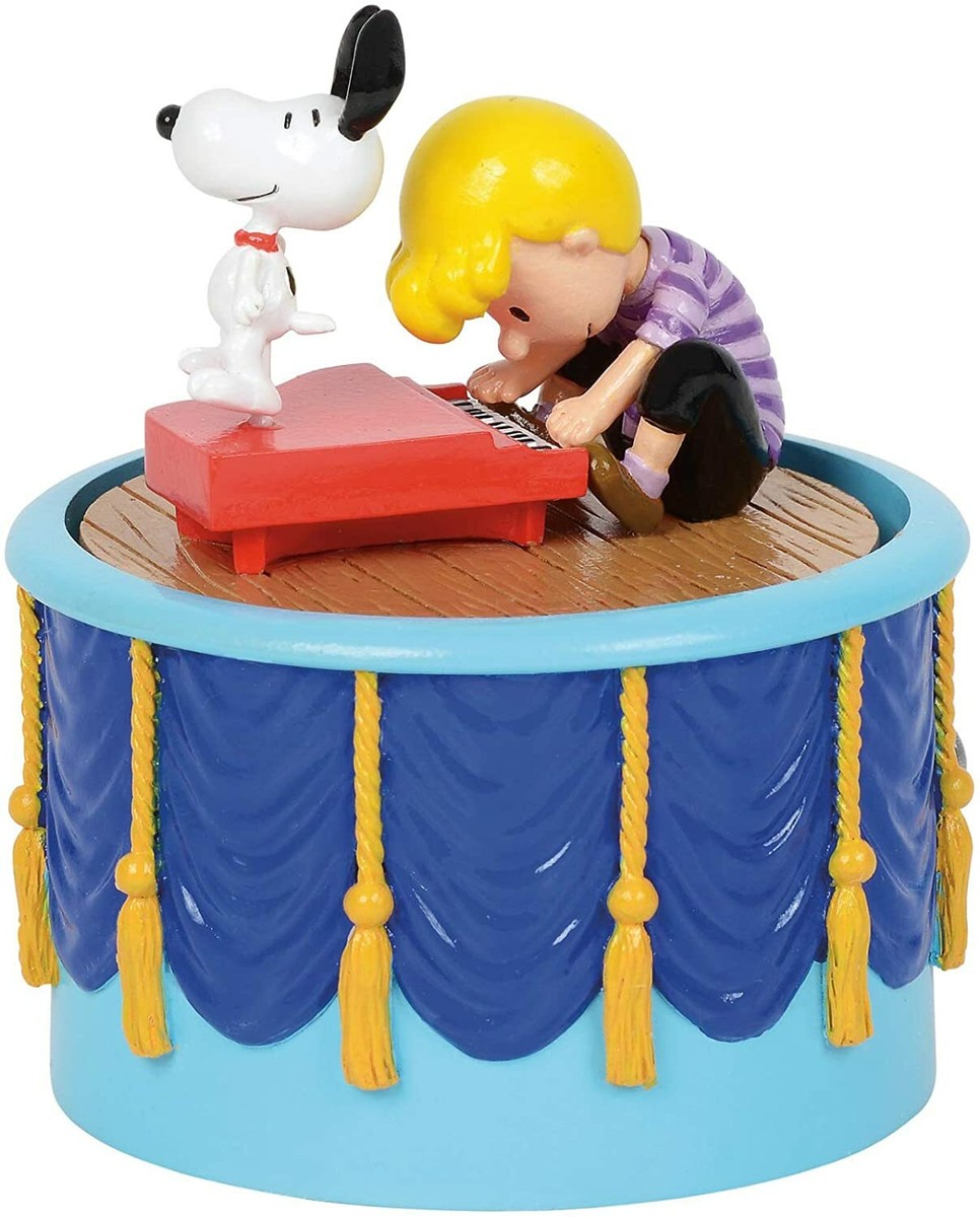 Peanuts - Snoopy Dancing and Schroeder Musical Animated Figurine