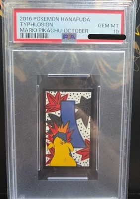 PSA 10 Typhlosion Pokemon Hanafuda Mario Pikachu October Japanese