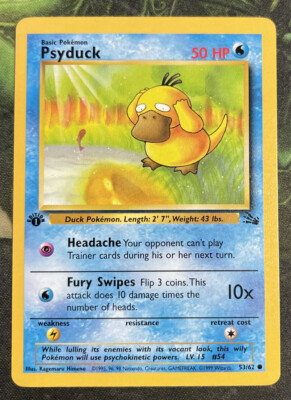 1st Edition Psyduck 53/62 - Fossil - Near Mint | eBay