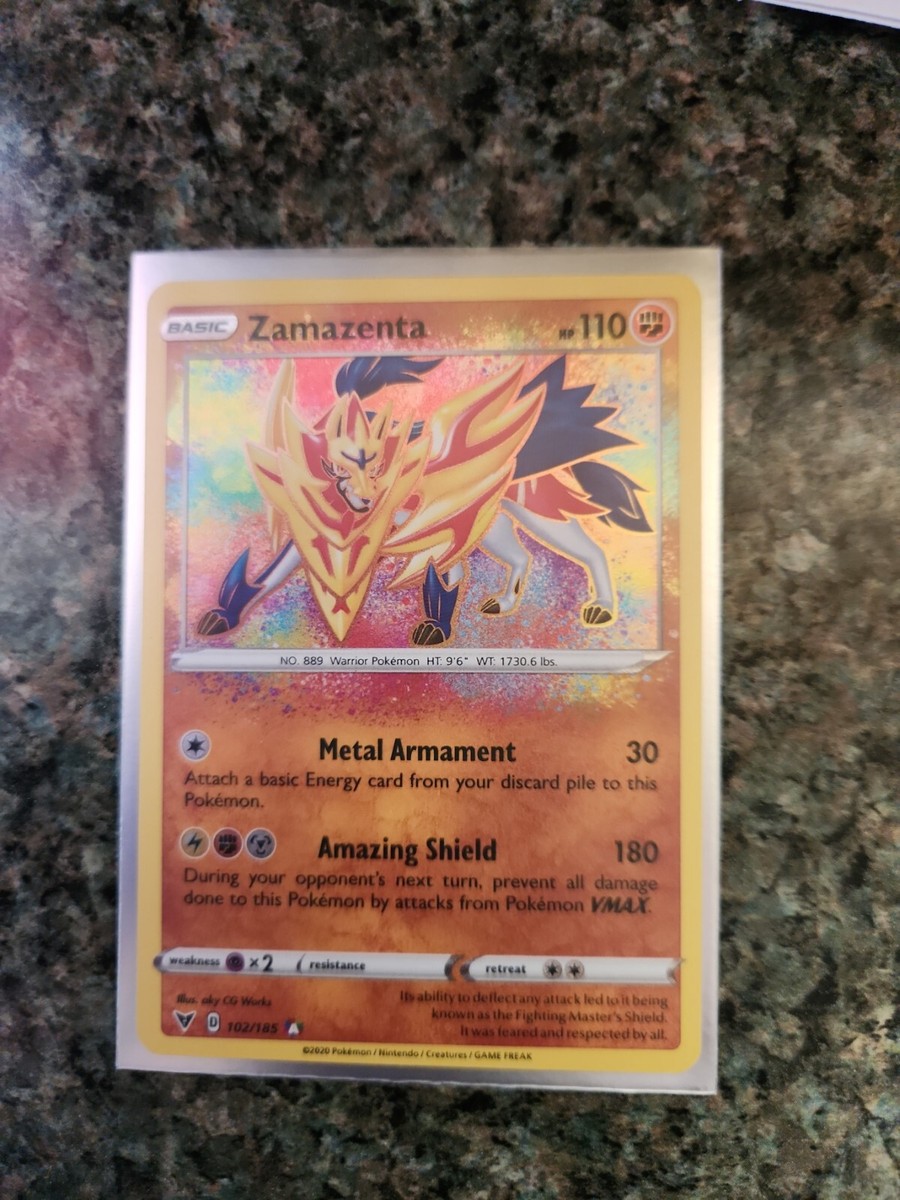 Zamazenta 102/185 Vivid Voltage NM Holo Foil Amazing Rare Pokemon