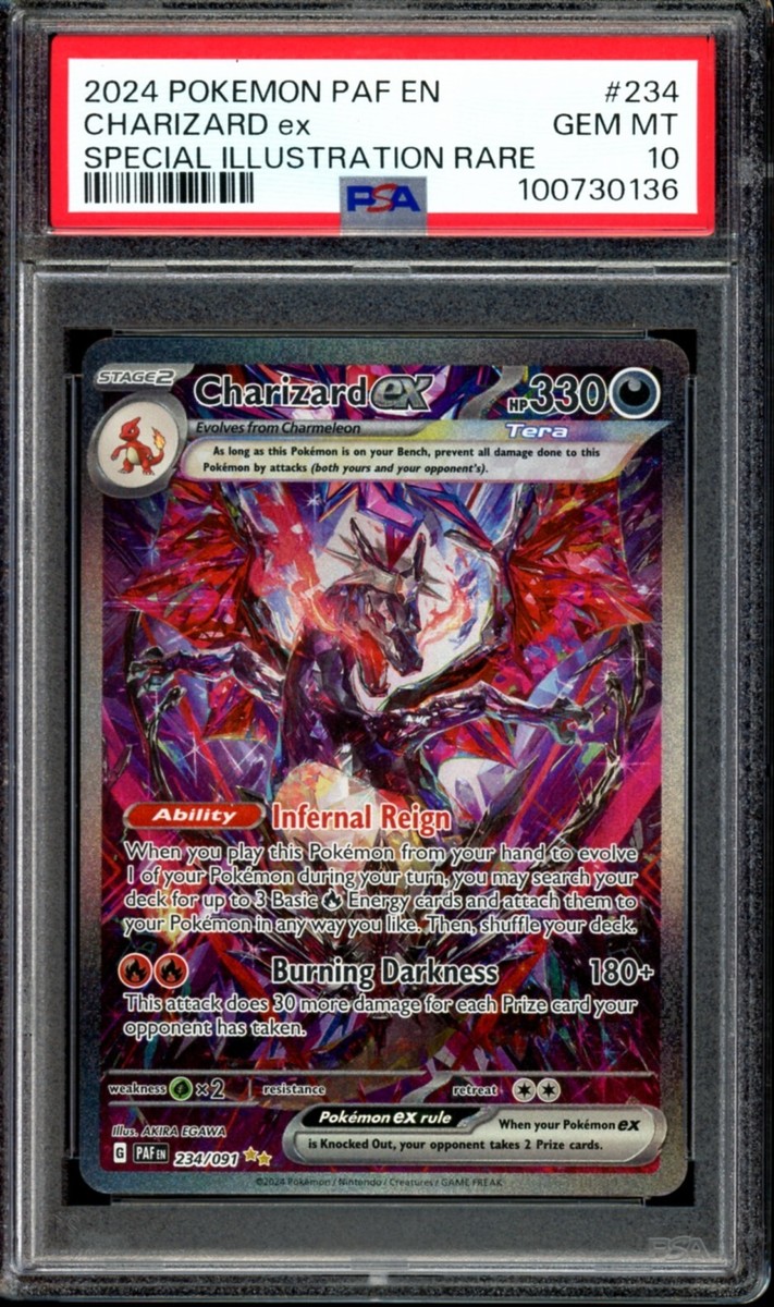 PSA 10 GEM MINT Charizard ex 234/091 SIR SV Paldean Fates 2024