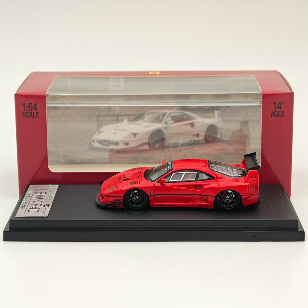1/64 STREET WARRIOR SW LBWK F40 Red Diecast Models Car Limited
