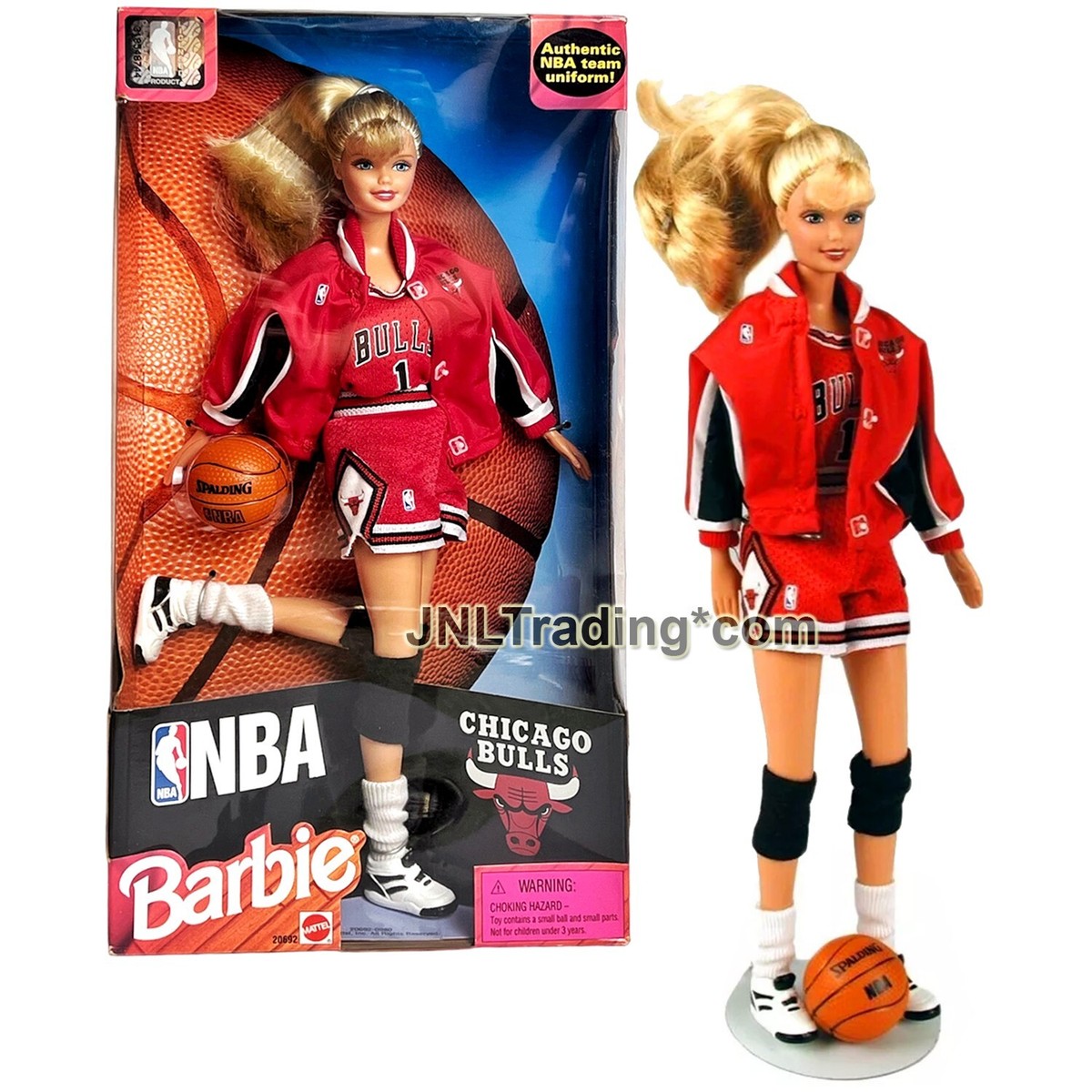 Year 1998 Barbie NBA Doll - CHICAGO BULLS Caucasian Model 20692